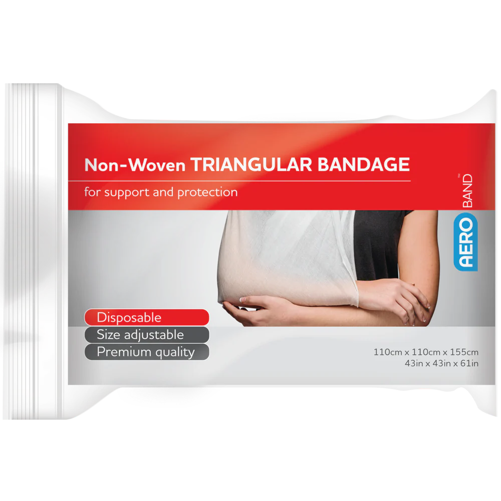 AEROBAND Non-Woven Triangular Bandage 110 x 110 x 155cm Bag/10
