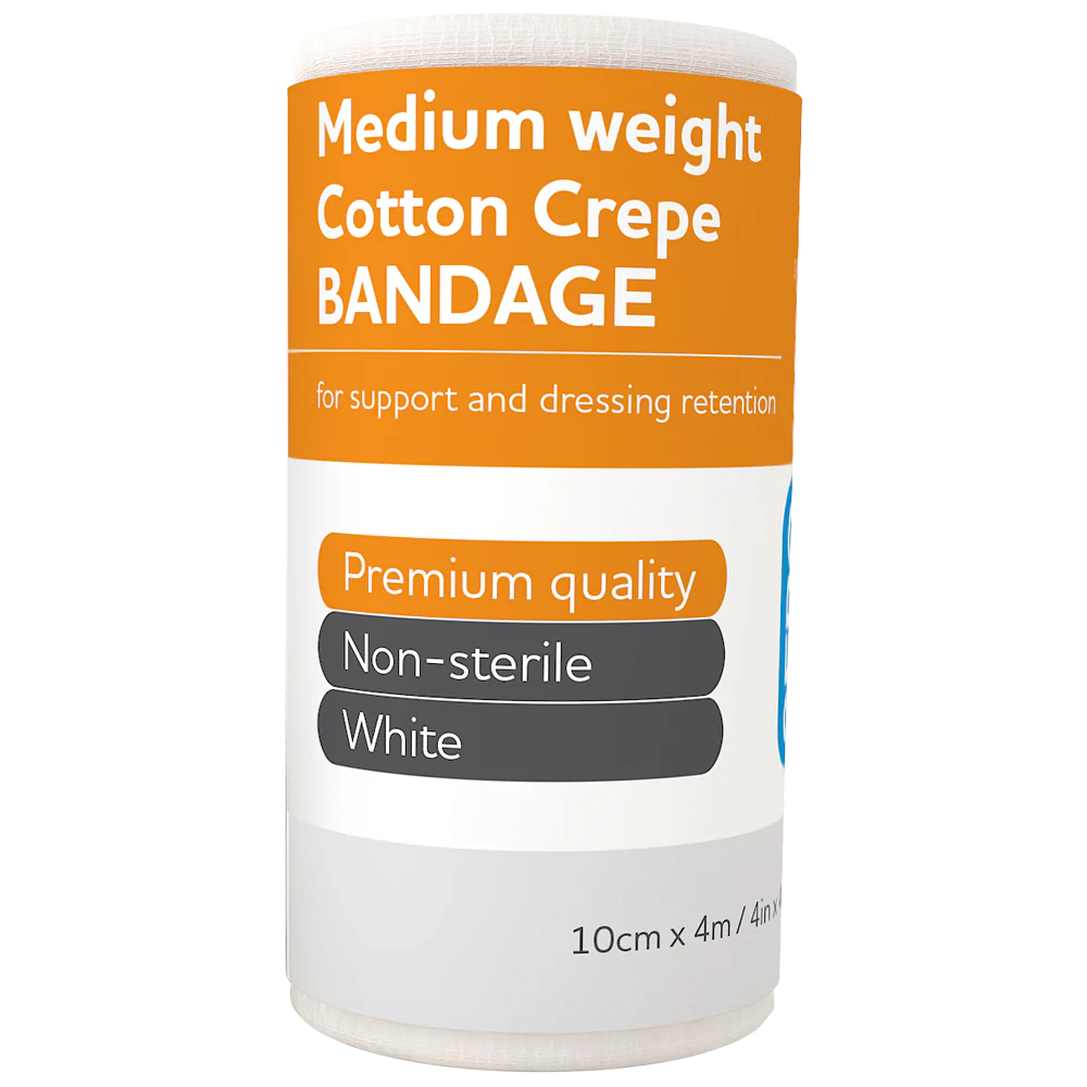 AEROCREPE Medium Cotton Crepe Bandage 10cm x 4M Wrap/12
