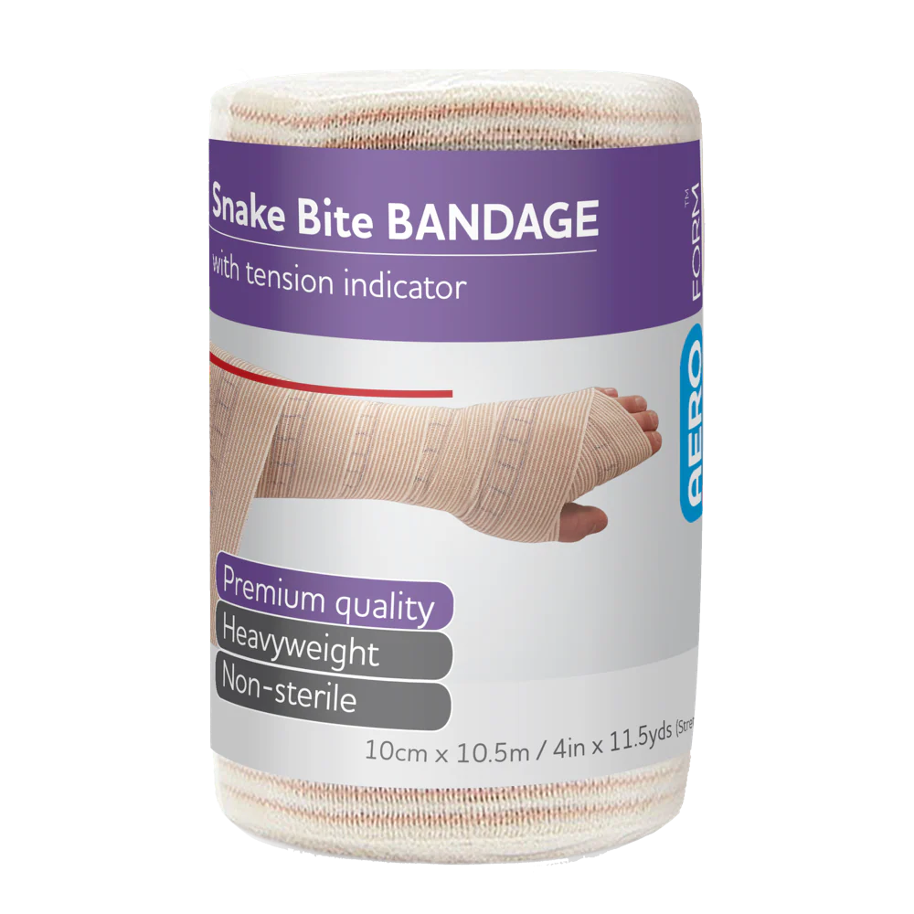AEROFORM Snake Bite Bandage with Indicator 10cm x 10.5M Wrap/12