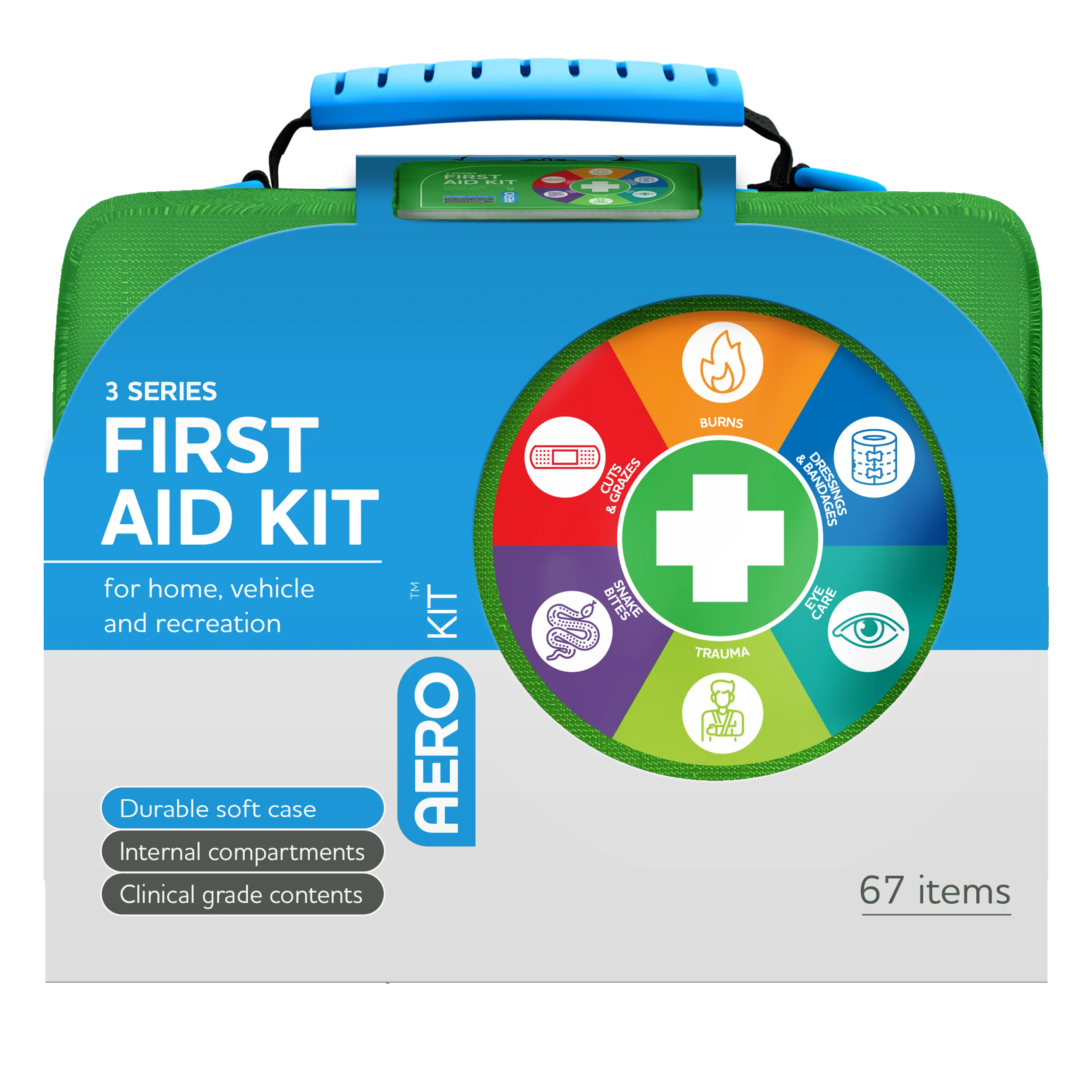 AEROKIT 3 Series First Aid Kit Softpack Green