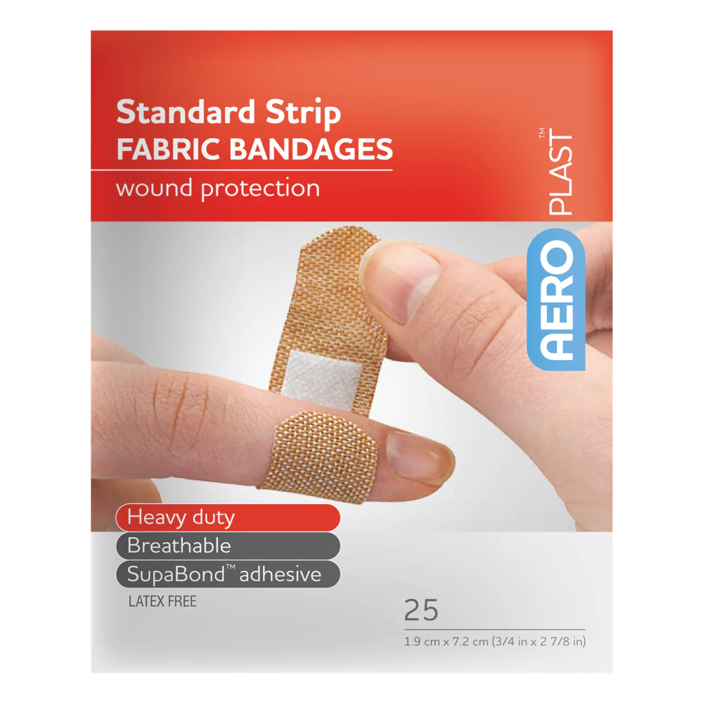 AEROPLAST Premium Fabric Standard Strip 7.2 x 1.9cm Env/25 Min Order x 15