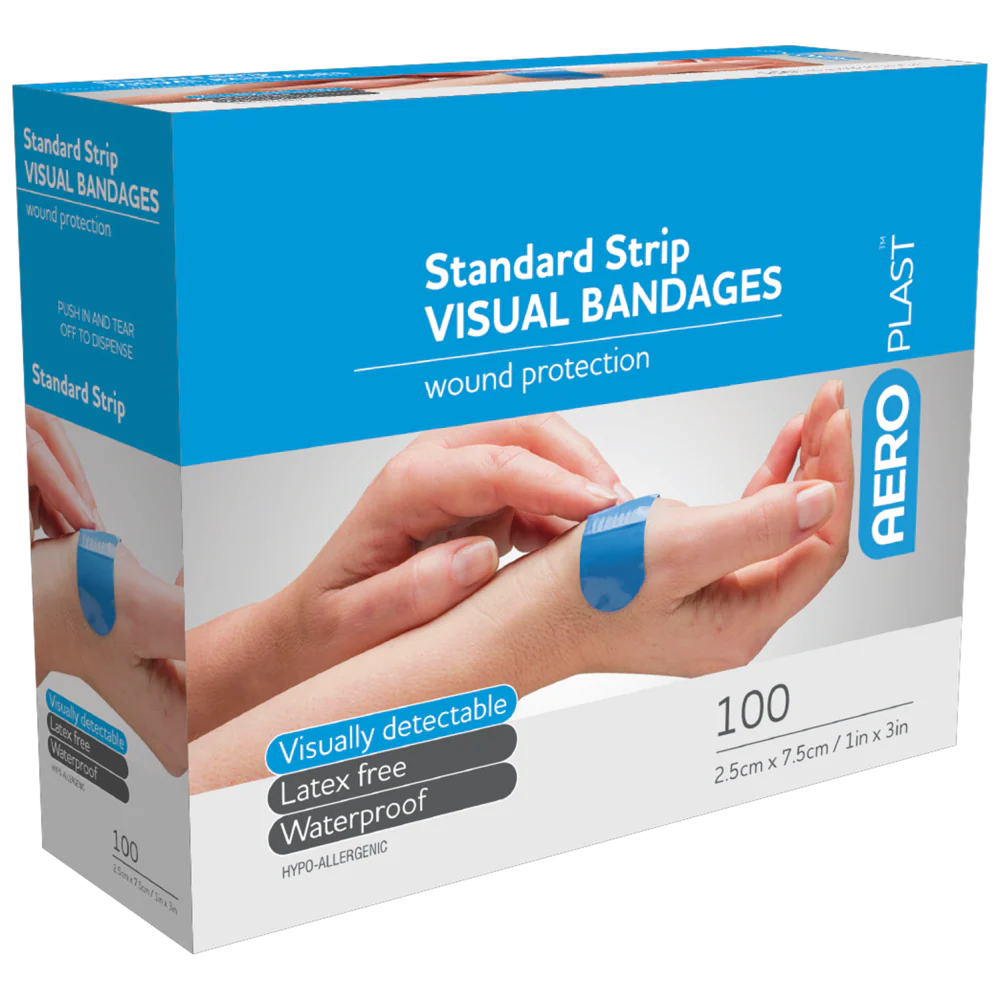 AEROPLAST Premium Visual Strip 7.5 x 2.5cm Box/100 Min Order x 12