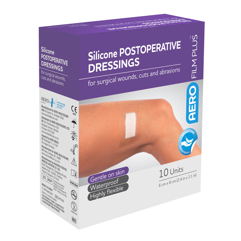 AEROFILM PLUS Sensitive Silicone Postoperative Dressing 6 x 8cm  Box/10