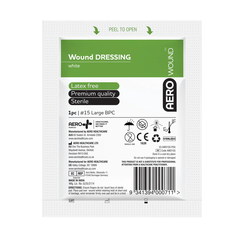 AEROWOUND #15 Wound Dressing 18 x 18cm Bag/12