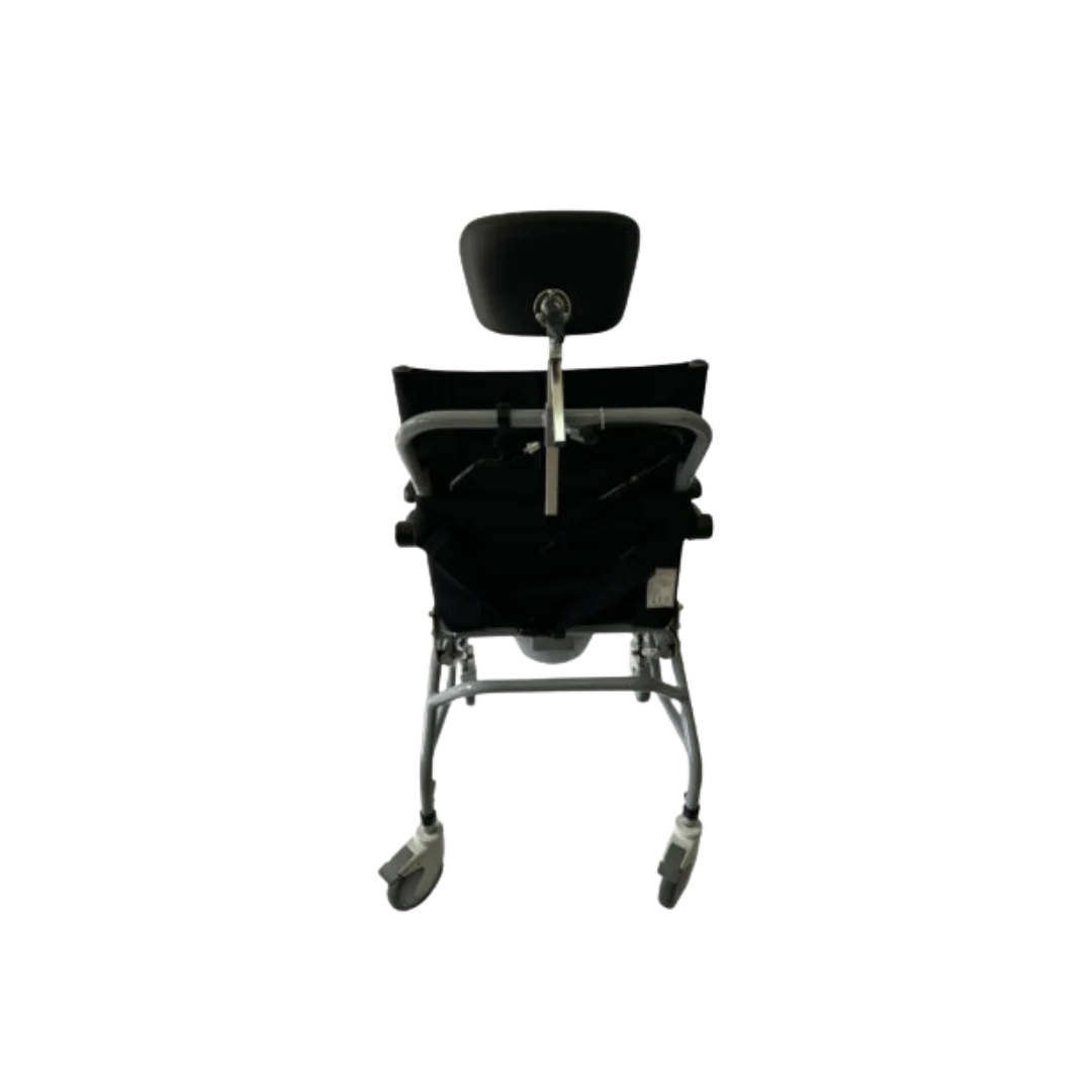 Aluminium Mobile Tilt-in-Space Shower & Toilet Commode Chair with Head Support (150kg SWL) - Image 4