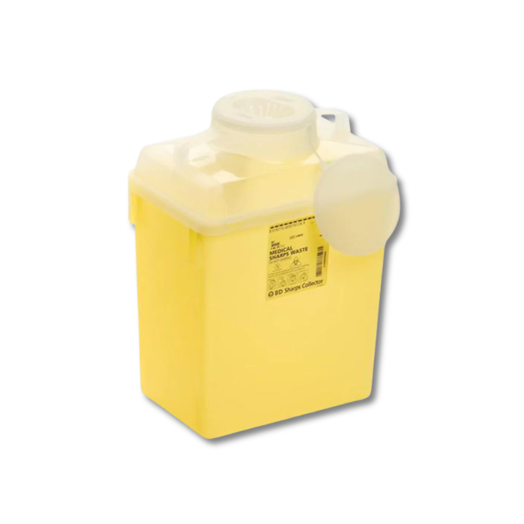 Bio-Hazard Nestable B.D Sharps Container (Fluted Top) 23 ltr