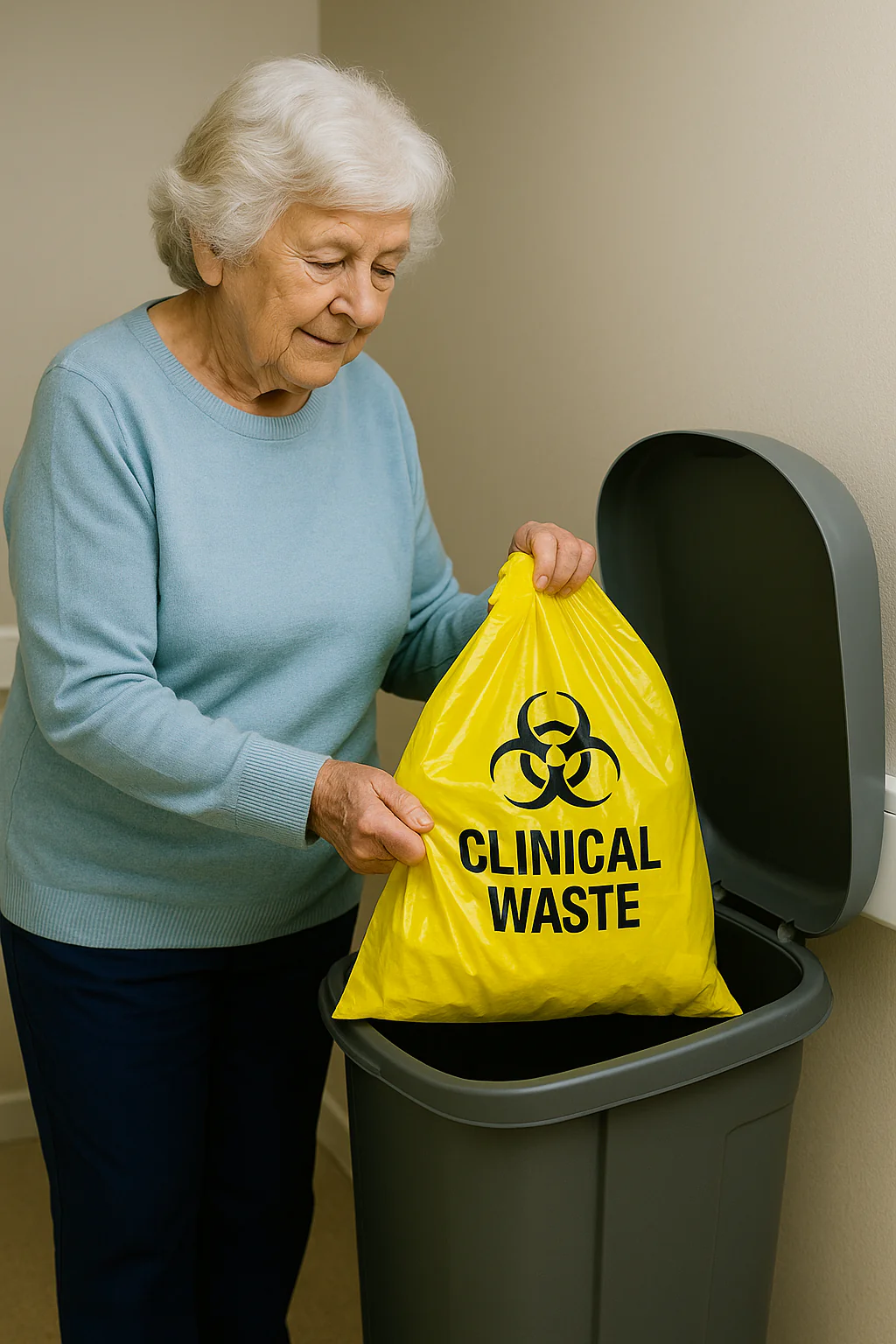 Bio-Hazard Waste Bag Yellow 60 x 86cm 60L Pack 25 - Image 2