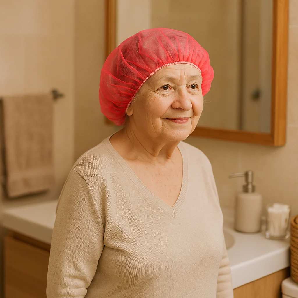 Bouffant Cap Red Light Weight (Beret) - Image 2