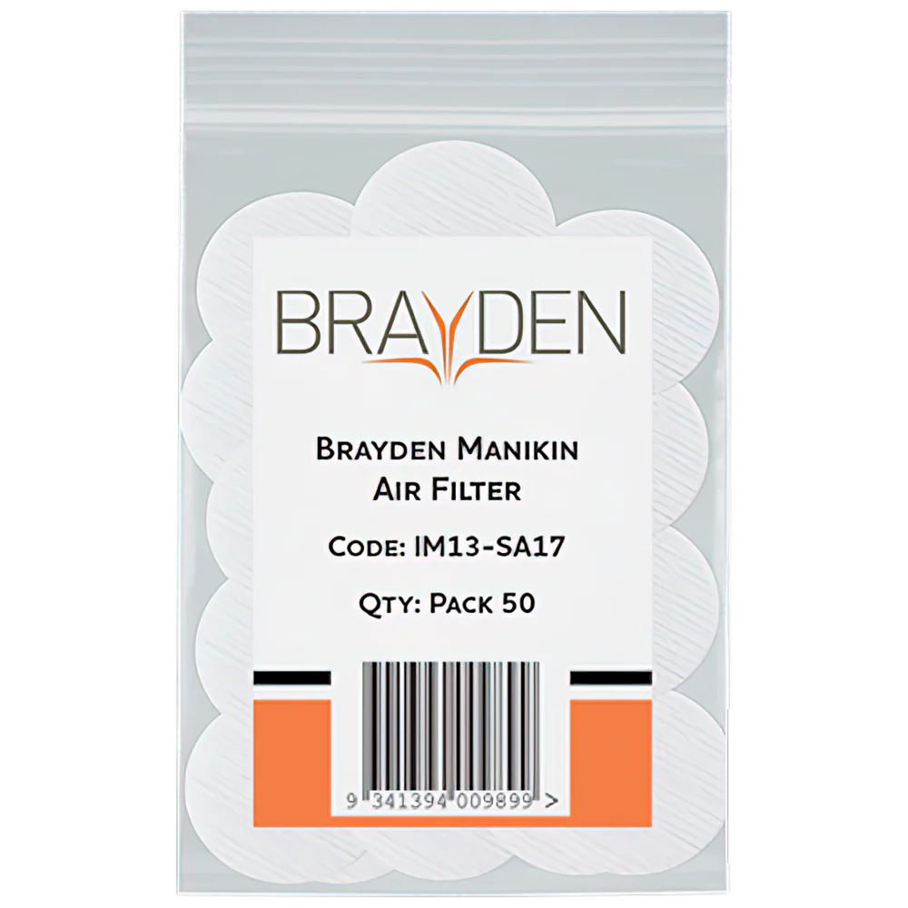 BRAYDEN Manikin Air Filter - Adult Pack/50