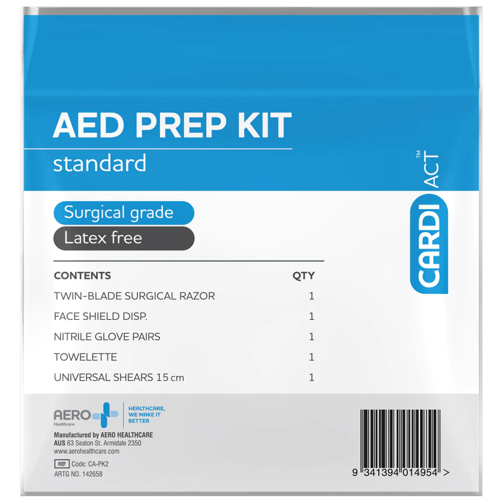 CARDIACT AED Basic Prep Kit 12.5 x 20.5cm