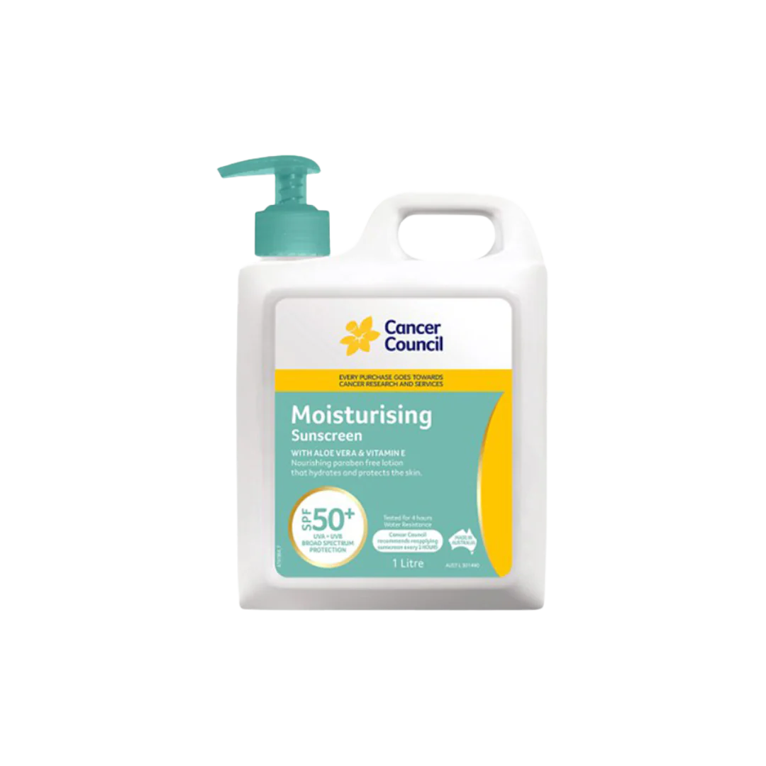 CANCER COUNCIL SPF50+ Moisturising Sunscreen Pump 1L