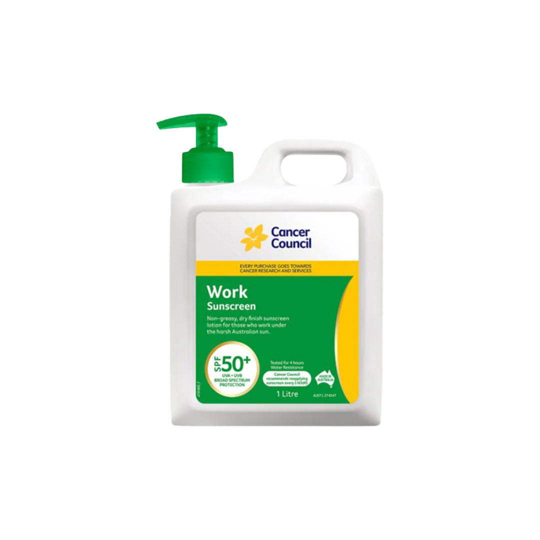 CANCER COUNCIL SPF50+ Work Sunscreen Pump 1L (Box of 6)