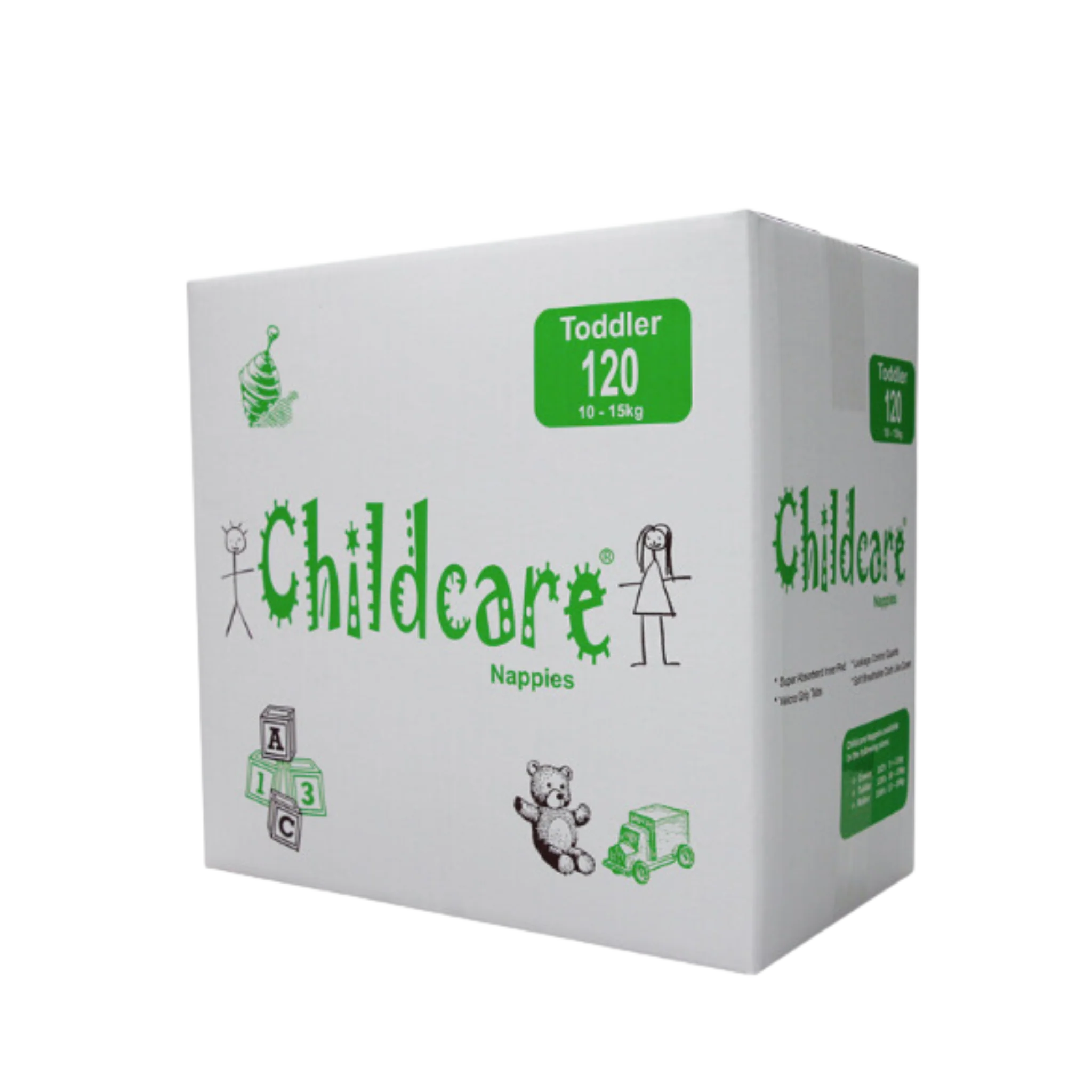 Childcare Nappies Toddler 120's