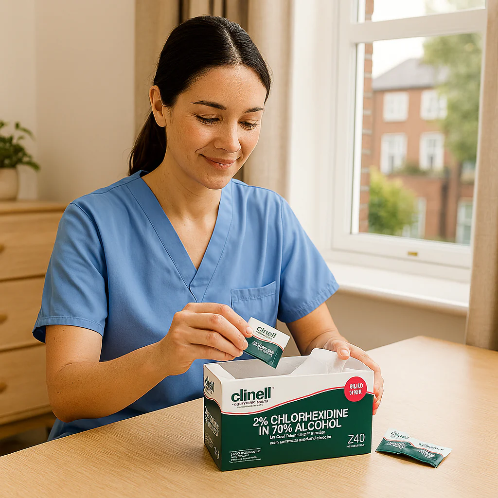 Clinell Alcohol 2% Chorhexidine Wipes 240 Ct18 - Image 2