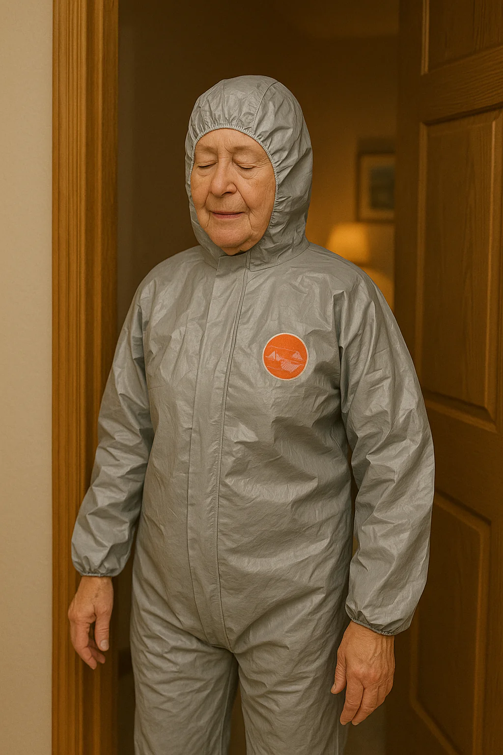 Coverall Tychem 6000F Grey Size Medium ANTISTATIC TYPE 3 4 5 - Image 2