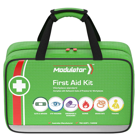 CUSTOM Modulator Commercial Softpack Food &amp;amp; Beverage First Aid Kit 36cm W x 14cm D x 23cm H  (Box of 4)
