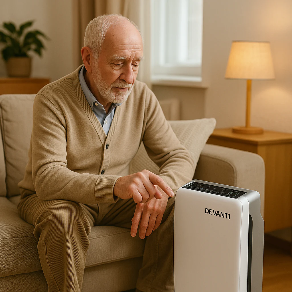 Devanti Air Purifier Cleaner Home Purifiers Odour Sensor HEPA Filter - Image 9