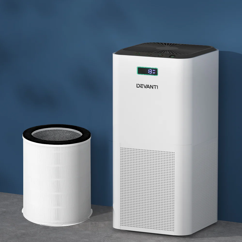Devanti Air Purifier HEPA Filter PM2.5 Smoke Dust Germ Odor Cleaner Freshener - Image 8
