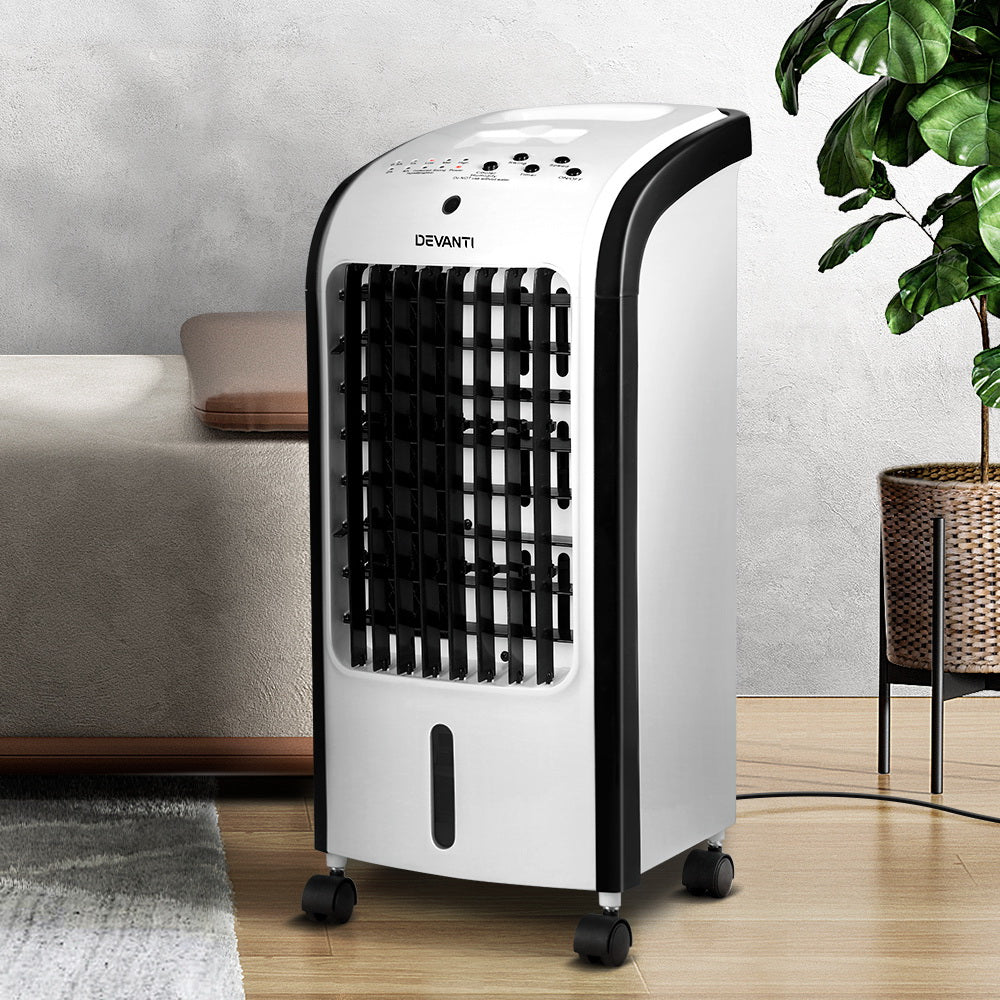 Devanti Evaporative Air Cooler Conditioner Portable 4L Cooling Fan Humidifier - Image 9