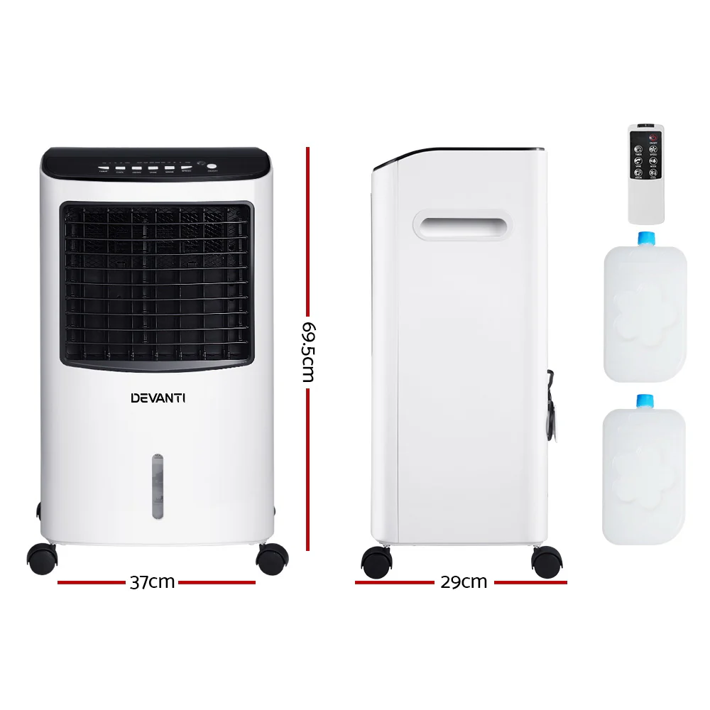 Devanti Evaporative Air Cooler Conditioner Portable 8L Cooling Fan Humidifier - Image 3