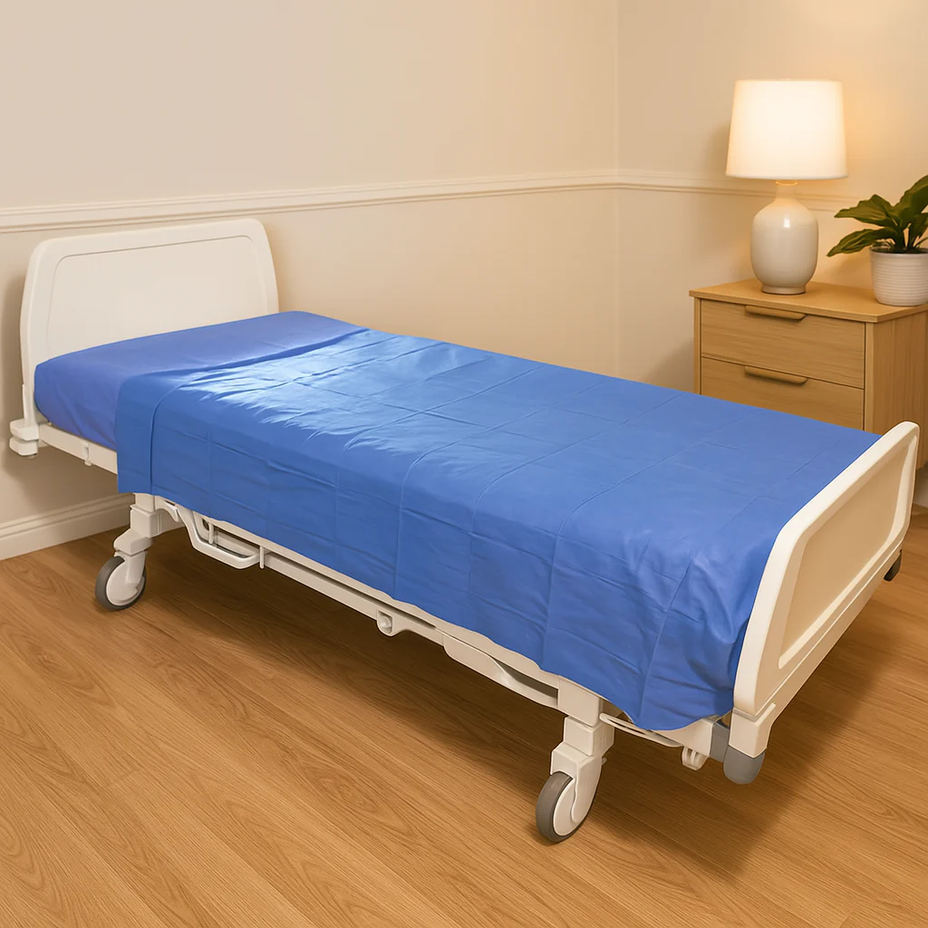 Disposable X-Large Flat Sheet Dark Blue 250cm x 160cm - Image 2