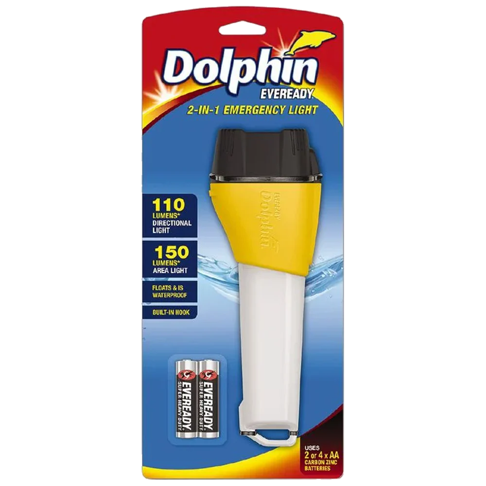 EVL Dolphin 2in1 Waterproof Torch with Red Light