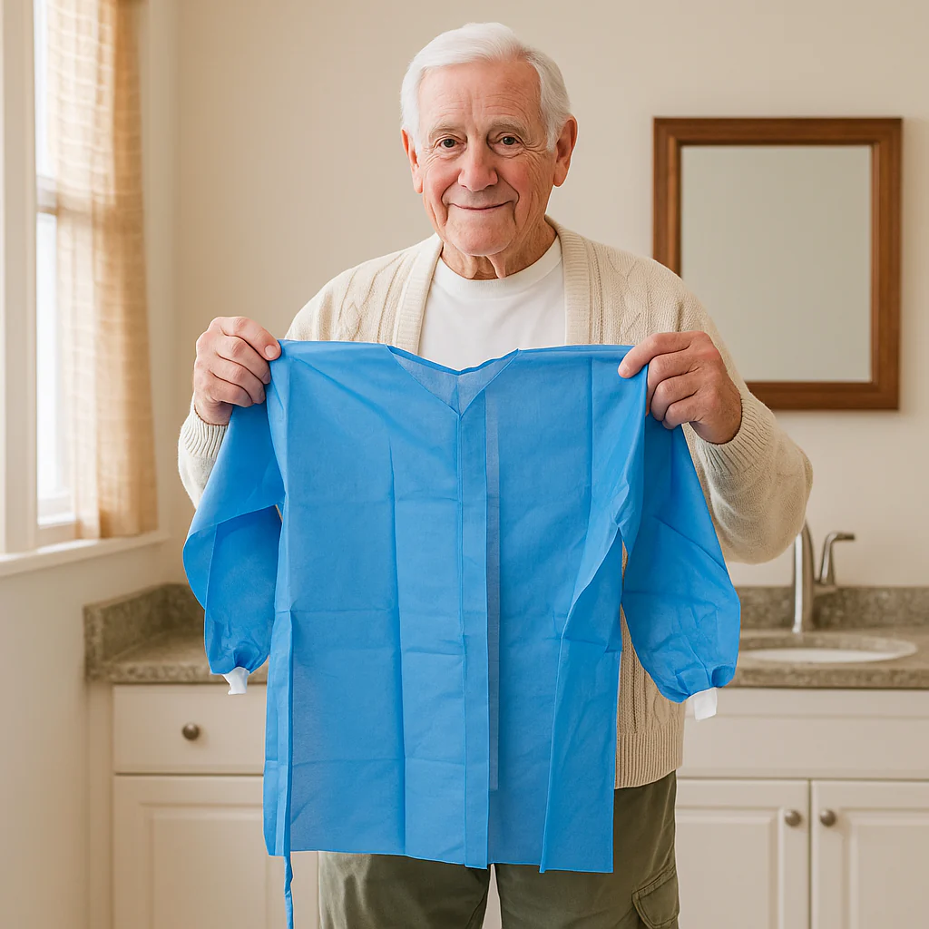 Examination Gown Level 3 SMS Medium Ctn 50 - Image 2