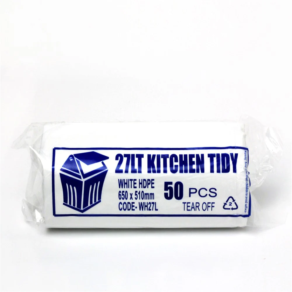 Garbage Kitchen Tidy Bin Liner Med 27L 61cm x 51cm Roll 50