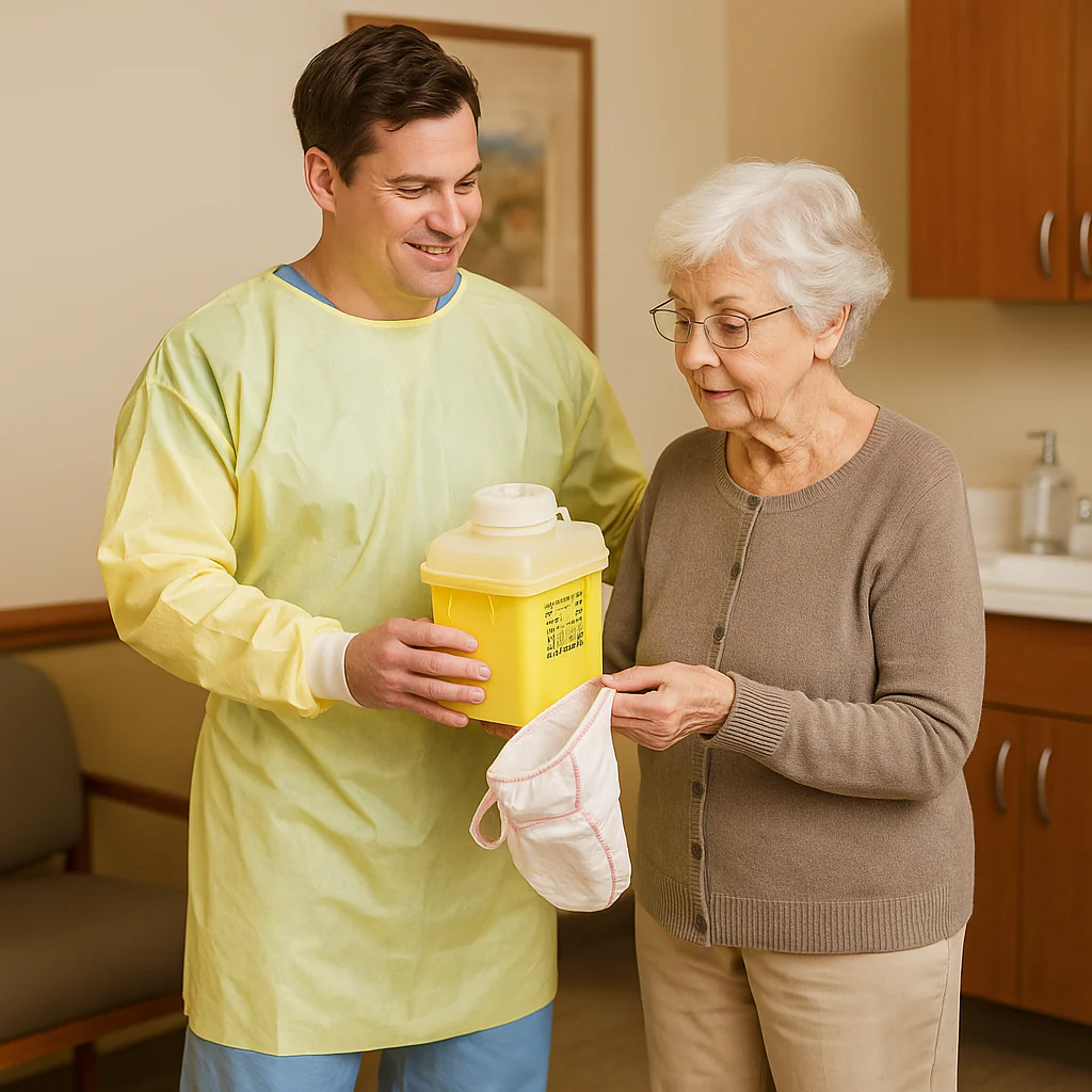 Gown Impervious Thumbs Up Extra Large Yellow 7003 - Image 2
