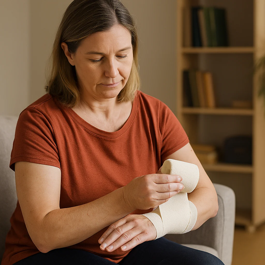 Handy Gauze Cohesive Retention Bandage 6cm x 2m Unstretched - Image 2