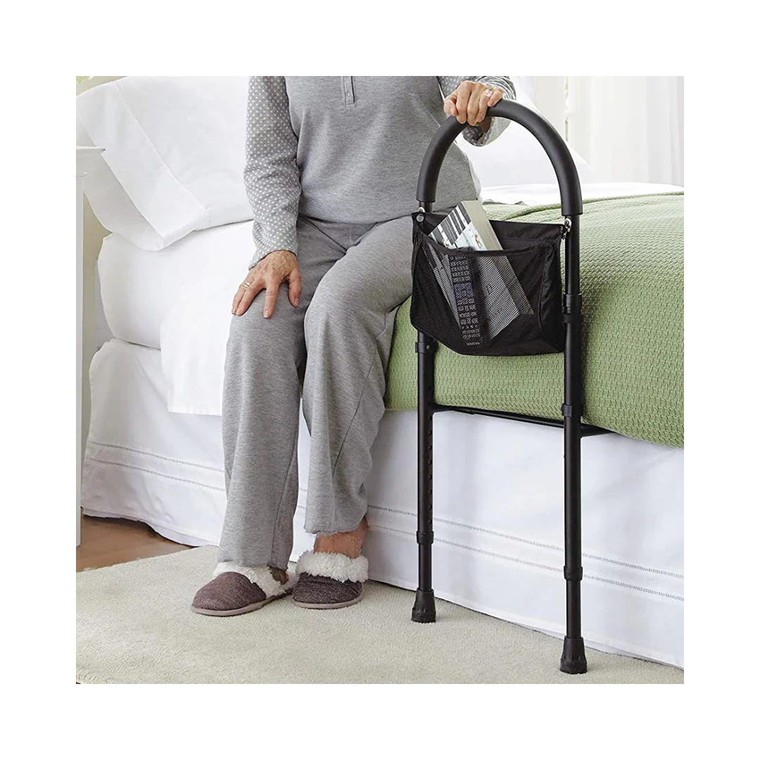 Height Adjustable Hand Bed Rail with Pouch - Image 3