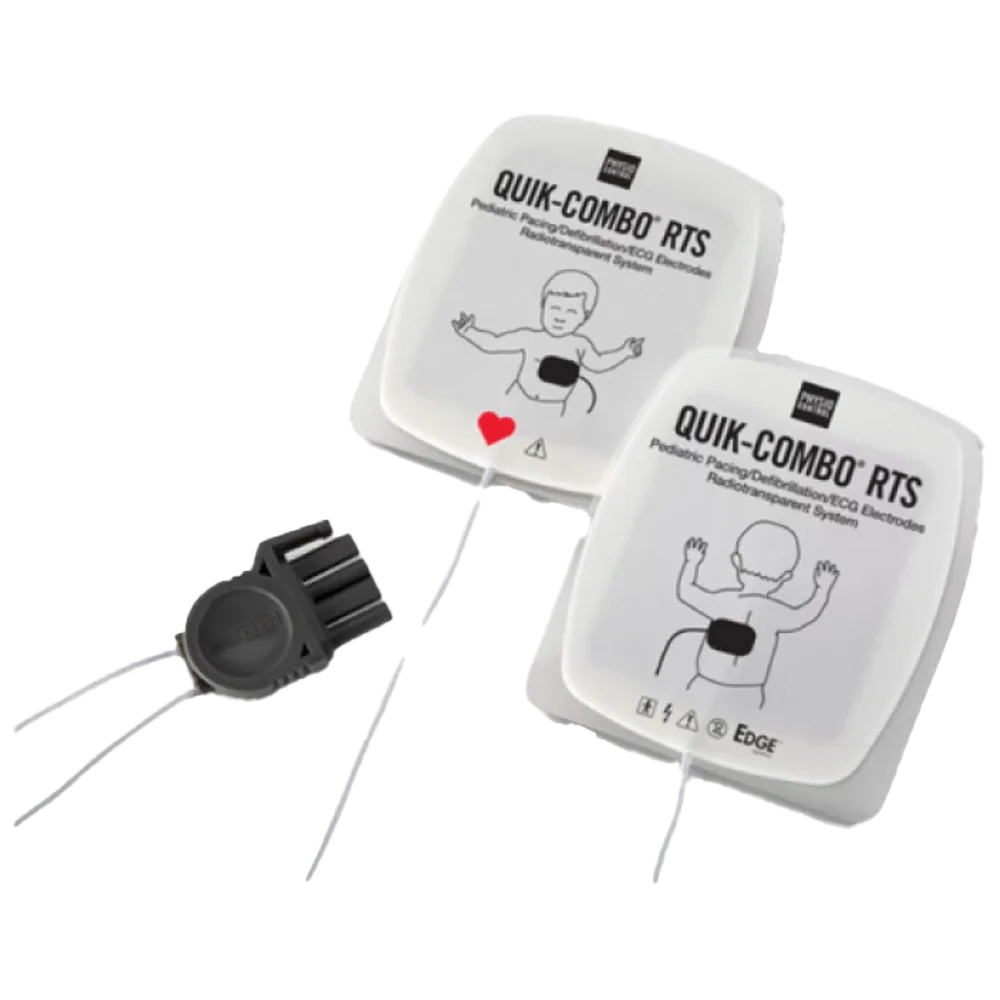LifePak RTS electrodes with QUIK-COMBO connector &ndash; Pediatric (for LP12, LP15 &amp;amp; LP20) Short Dated