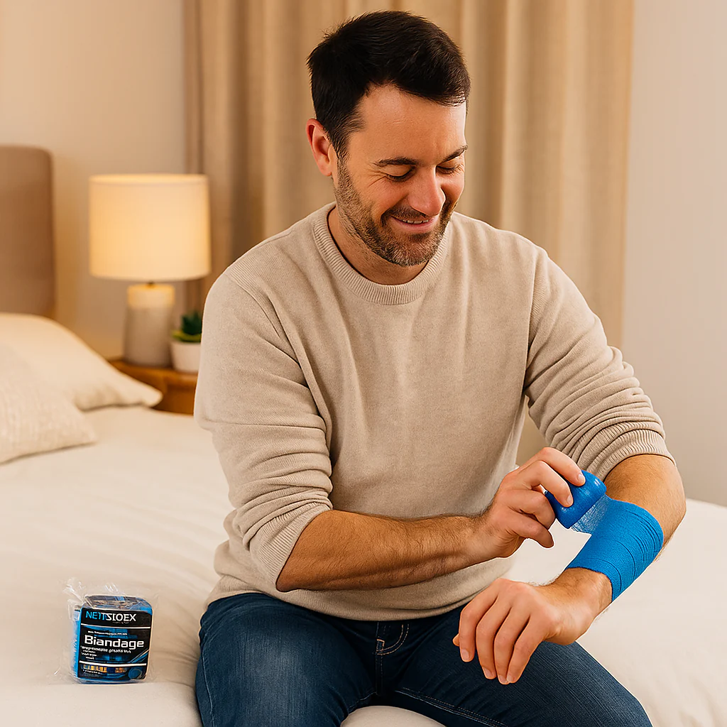 Medstock Cohesive Bandage Blue 5cm x 4.5m - Image 2