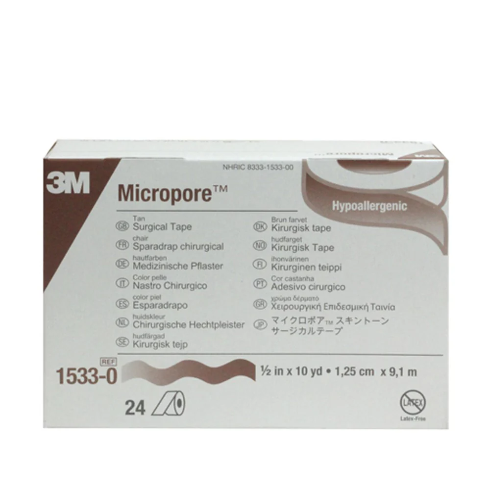 Micropore Surgical Tape 12mm x 9.1m Skin Tone 1533-0