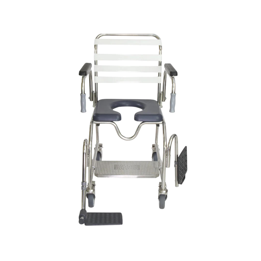 Mobile Shower Commode - Stainless Steel - Image 3