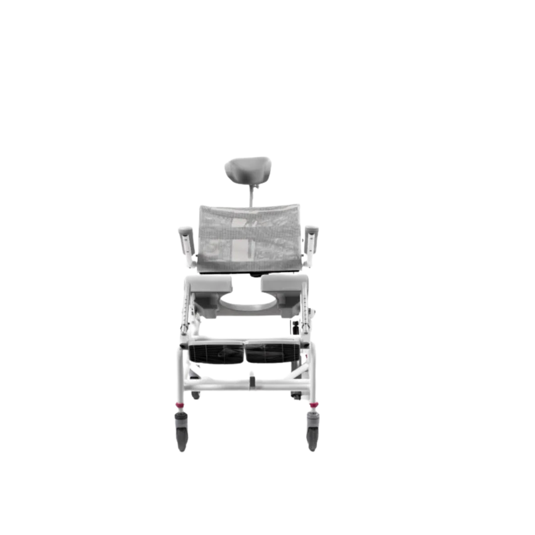 Tilt-in-Space Mobile Shower & Toilet Commode Chair – Height Adjustable, 140kg Capacity - Image 6