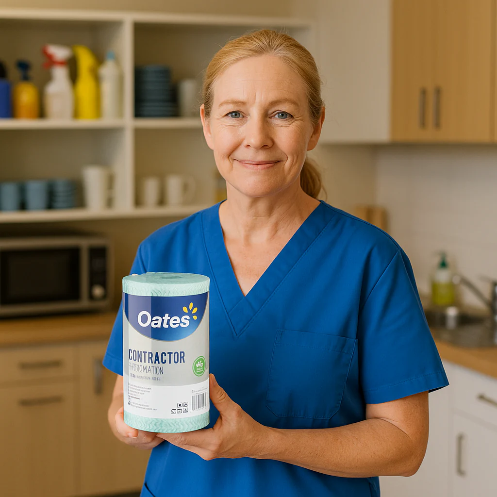 Oates Value Wipes Roll 45m - Green - Image 2