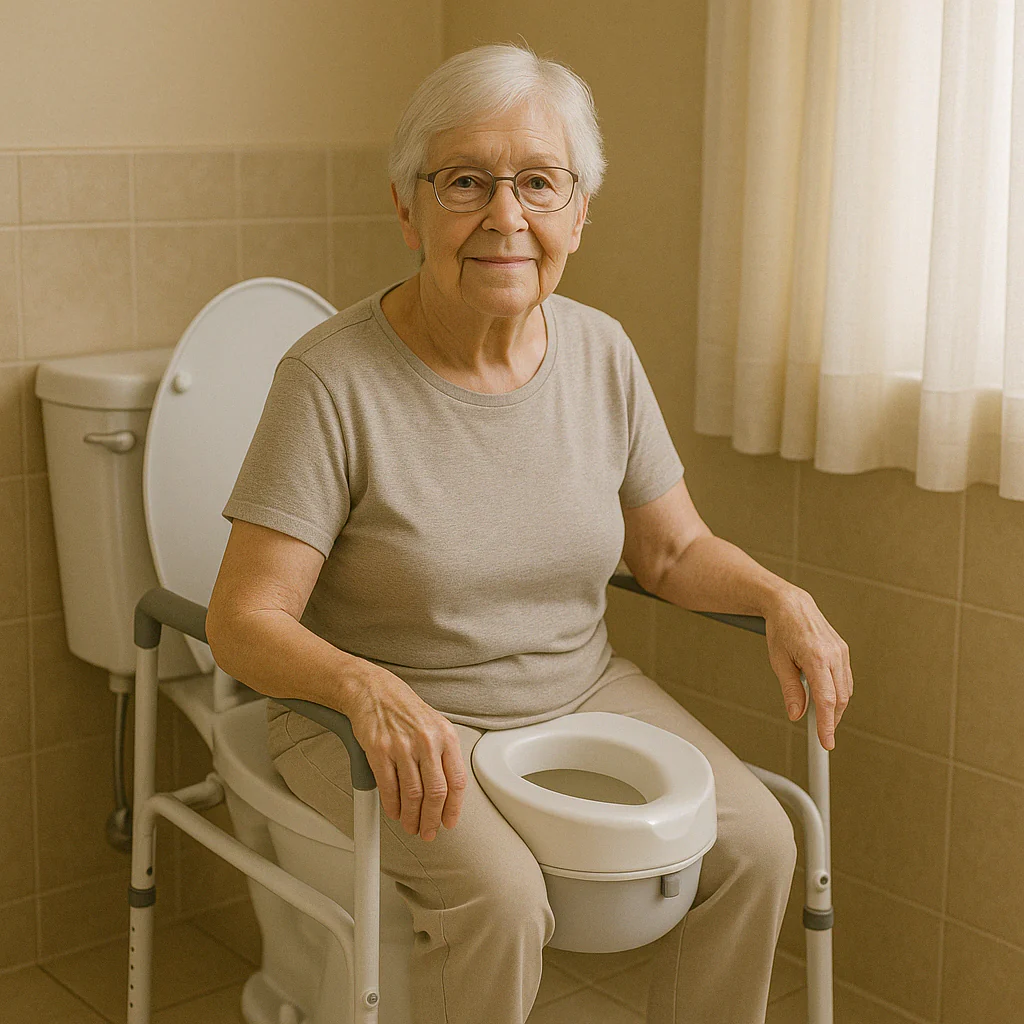 Over Toilet Aid Height Adjustable with Lid - Image 3