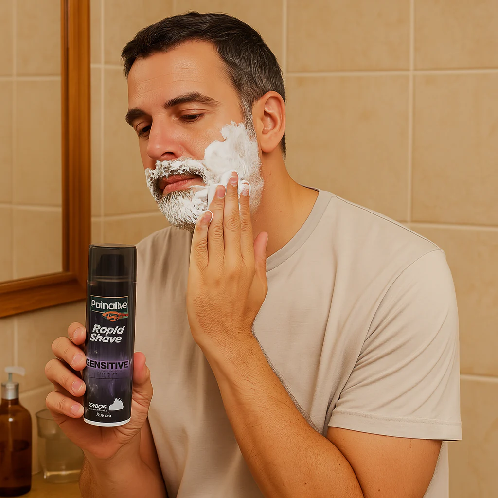Palmolive Rapid Shave Foam Sensitive W- Aloe Vera 250g C6 - Image 2