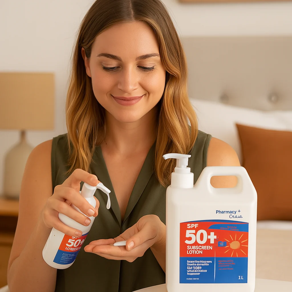 PC Sunscreen D/Touch 50 Bottle Pump1ltr NF - Image 2