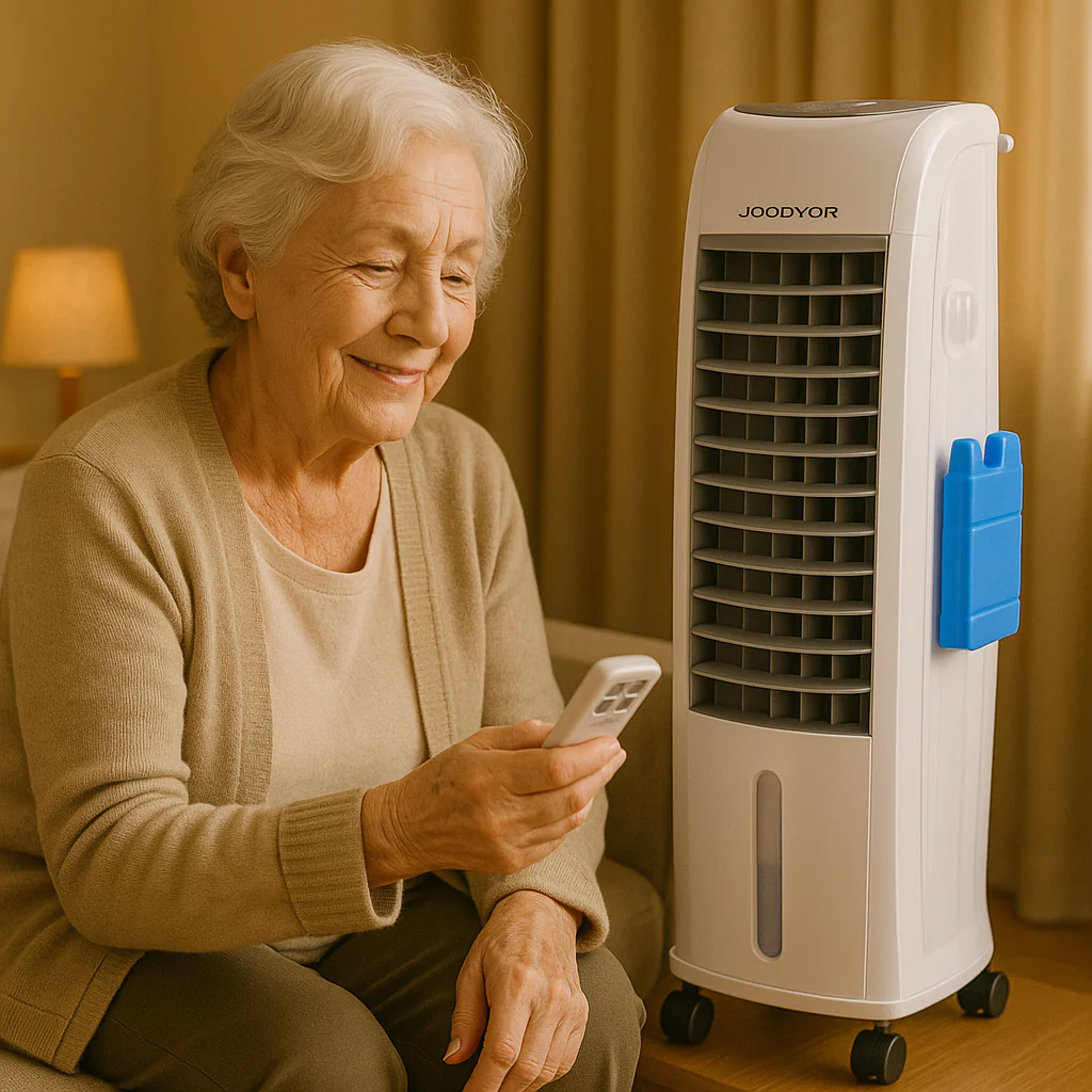 POLYCOOL 8L Portable Evaporative Air Cooler 24 Hour Timer 4 in 1 Cooling Fan, Grey and White - Image 6
