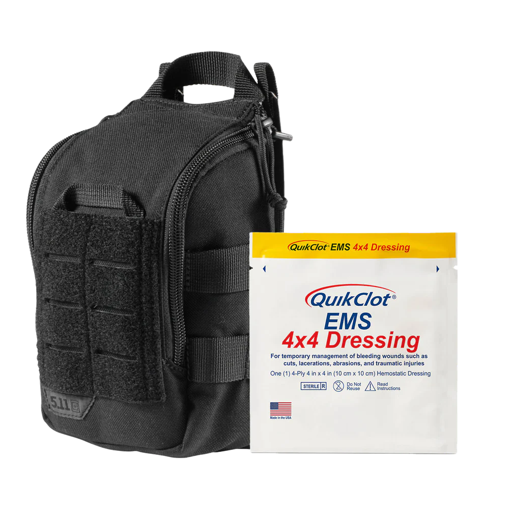 RAPIDSTOP Bleeding Control Kits - Medium, Tactical Pouch - EMS Dressing