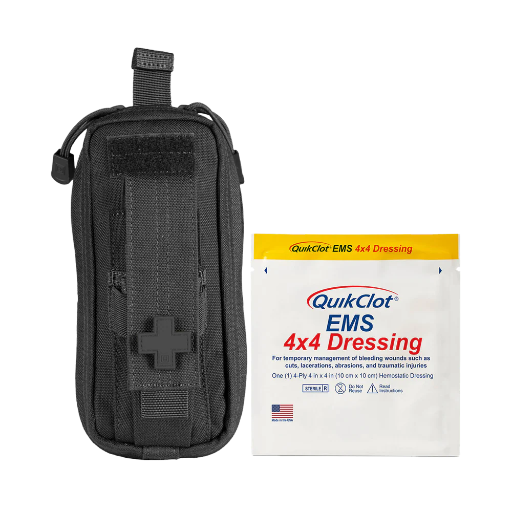 RAPIDSTOP Bleeding Control Kits - Small, Tactical Pouch - EMS Dressing