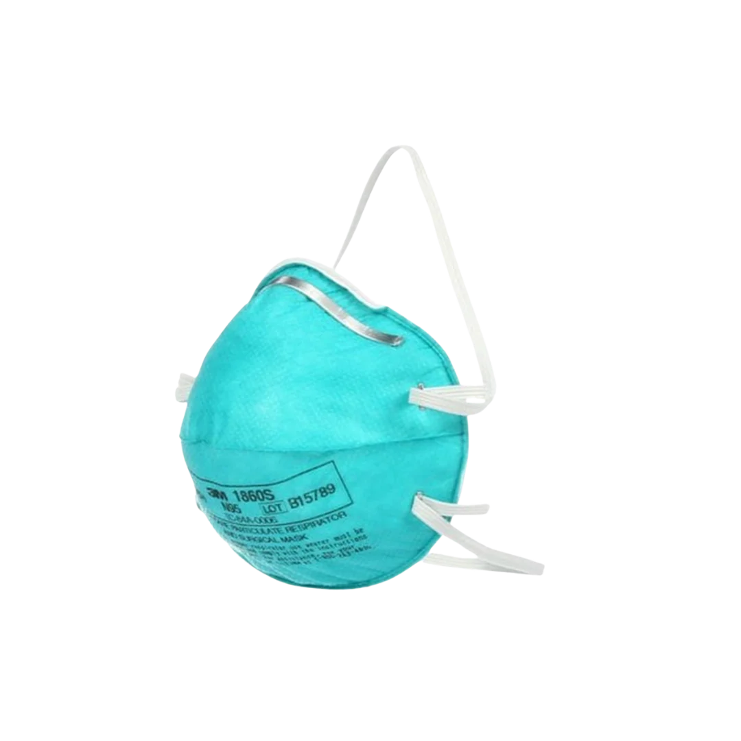 Respirator Mask Cupped & Surgical Turquoise N95/P2 Small B20 1860S