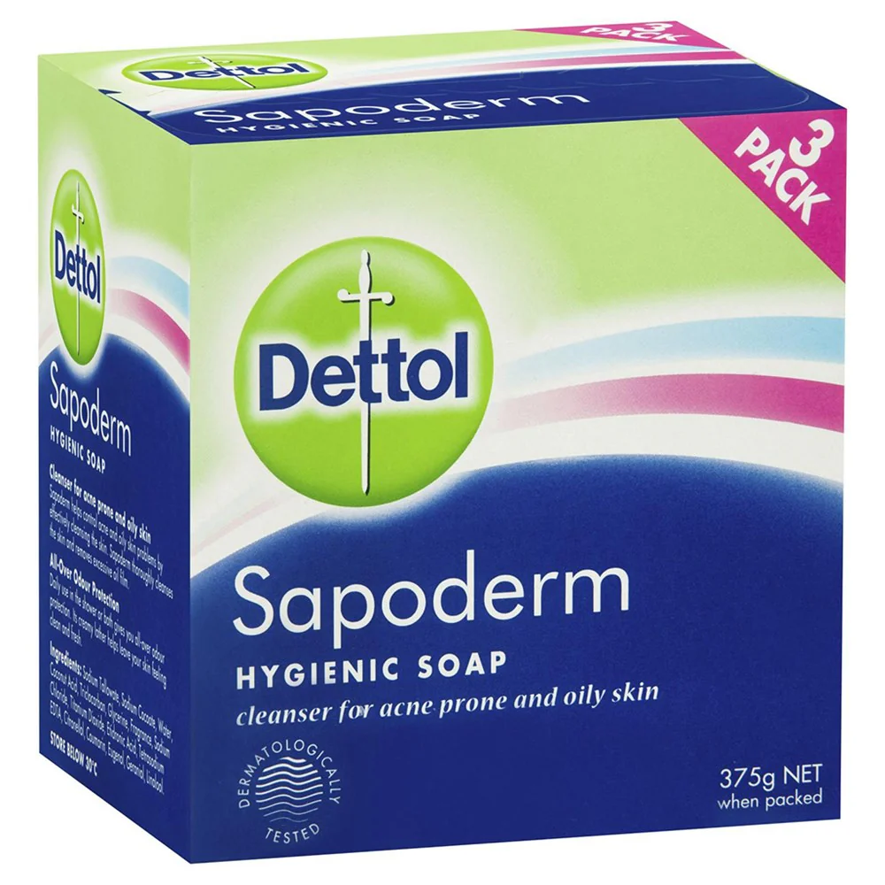 Sapoderm Soap 125g 3 Pack