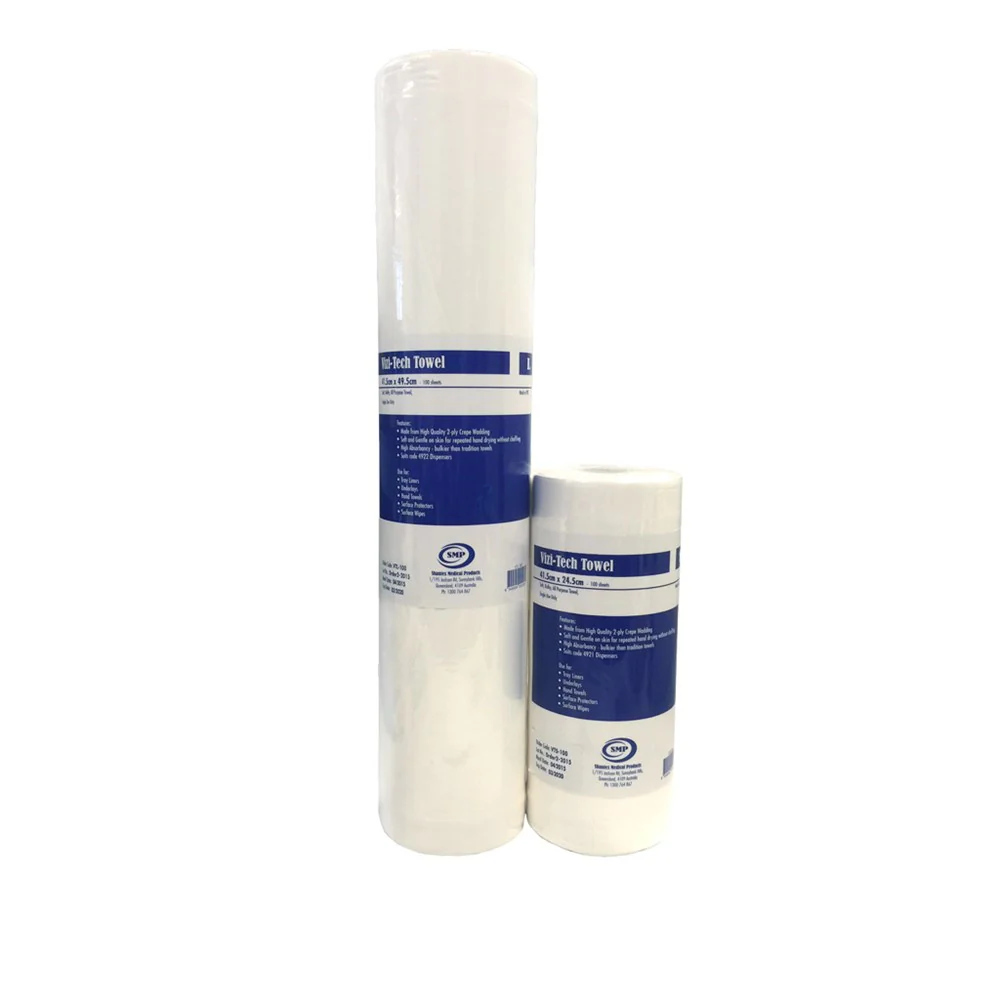 Small Towel Roll 24.5cm x 38cm x 50m White (130 Sheets) EACH