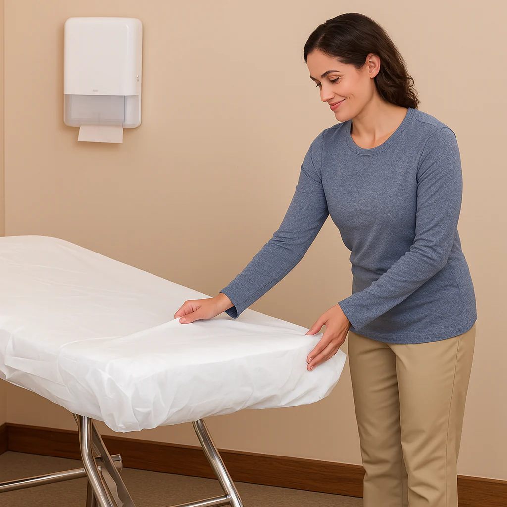 Stretcher Sheet Dispos Fitted White 75cm x 200cm Cello P10 - Image 2