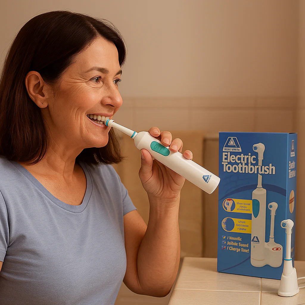 Toothbrush Rechargeable Electric with 2 brush heads - Image 2