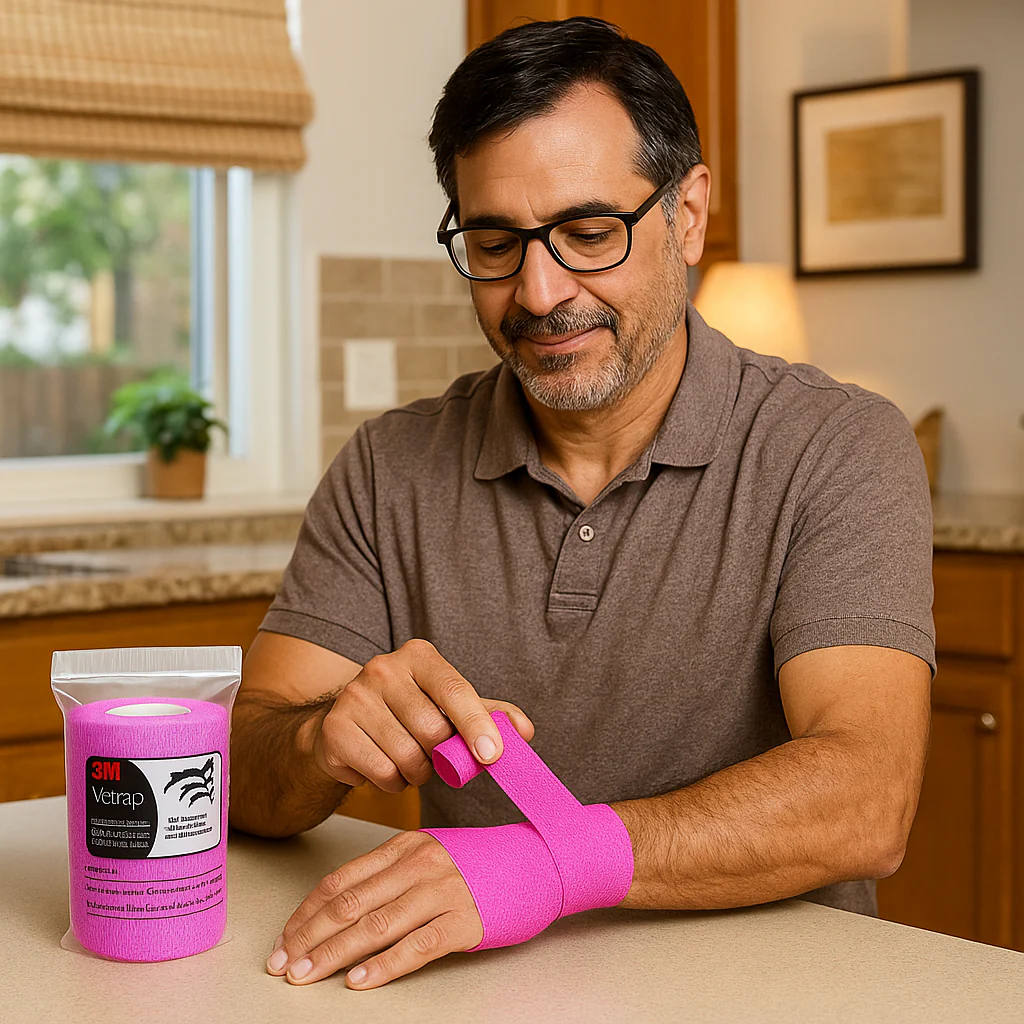 Vetrap Self-Stick Bandaging Tape 100mm Hot Pink 1410HP - Image 2