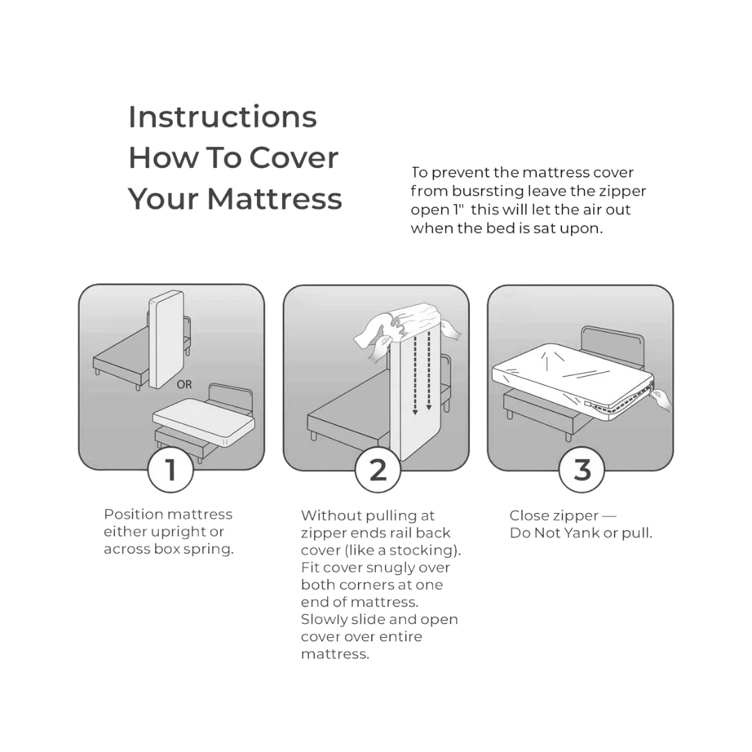 Vinyl Mattress Protector Cover, Zippered - Image 5